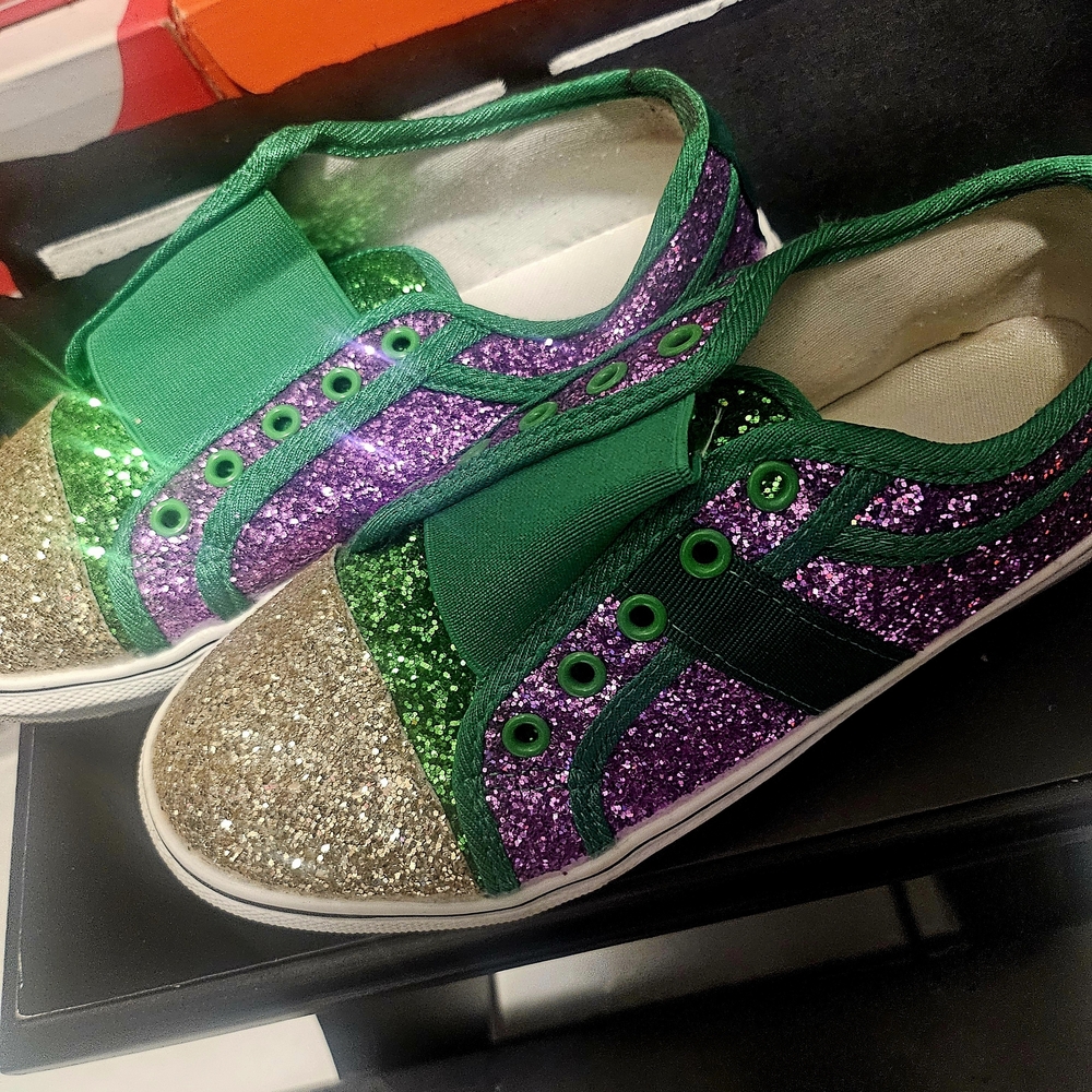 Mardi Gras Sparkling  Sneakers